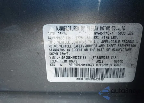 2024 Nissan Ariya Evolve+ z USA, uszkodzony, nr VIN JN1DF0BBXRM743188